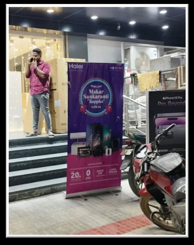 Standee Showroom — work by Shristi Advertising, Tirupati